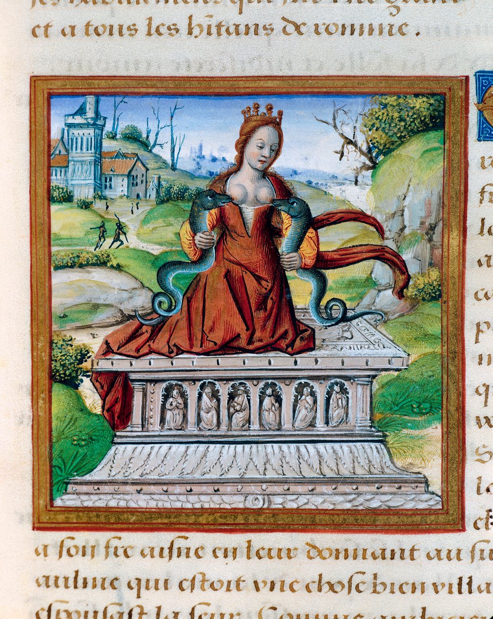 Queen Cleopatra and the Two Snakes, c.1505 by French School
