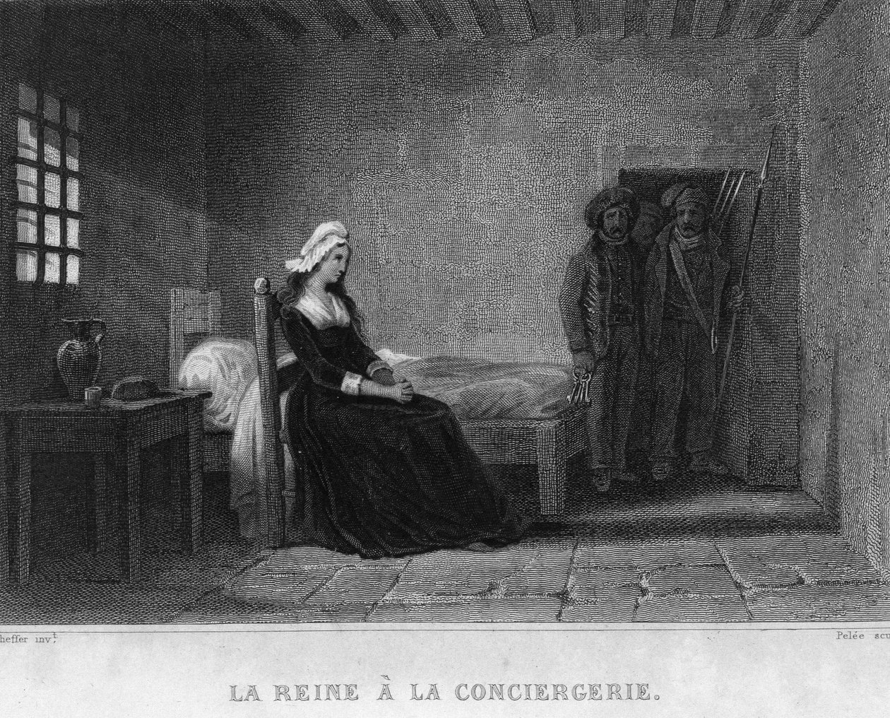 Queen Marie Antoinette in the Concierge Prison by French School