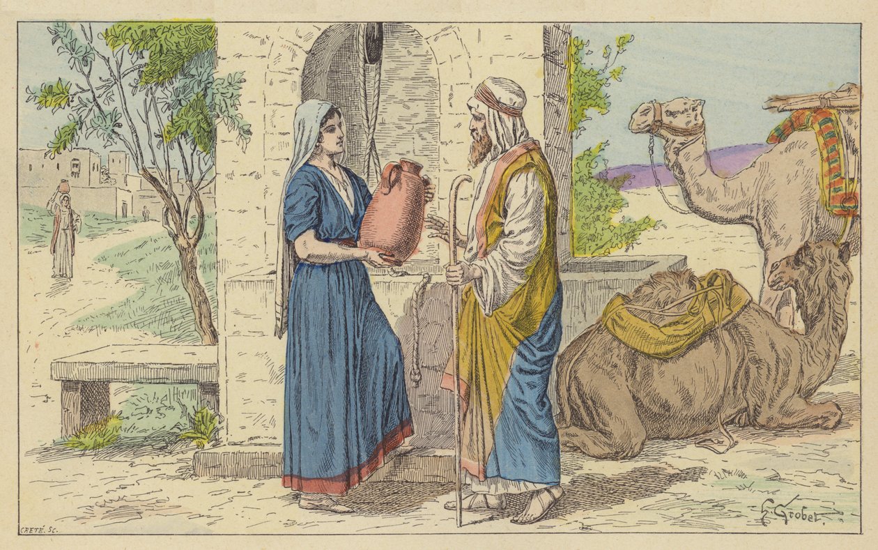 Rebecca at the Well by French School
