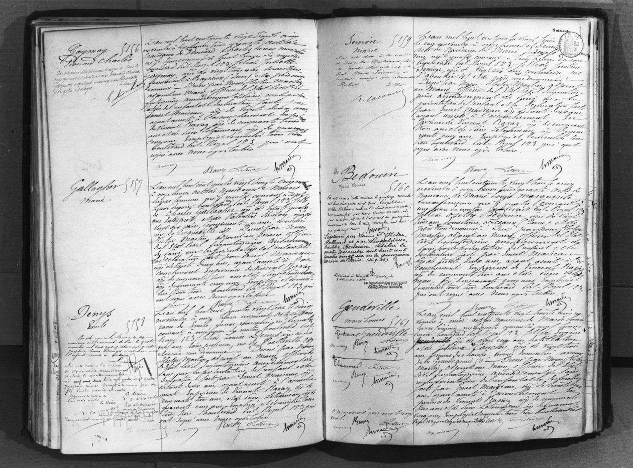 Register of Births, Marriages and Deaths, 1883 by French School