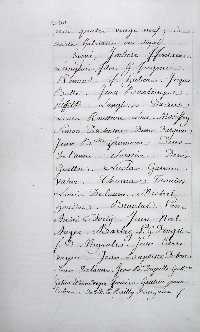 Register of grievances of Taverny parish, page 330 with signatures, April 1789 by French School
