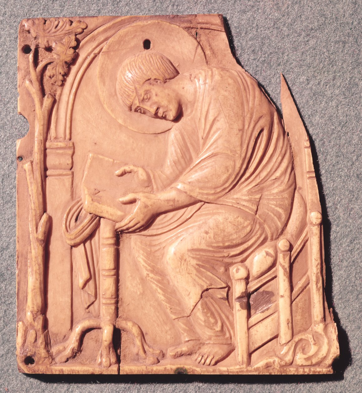 Relief of a Monk Studying, from Hotel de Lunaret by French School