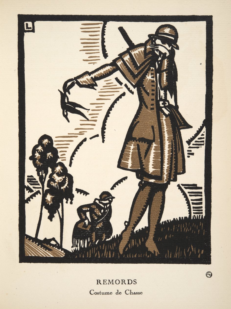Remorse, from a Collection of Fashion Plates by French School