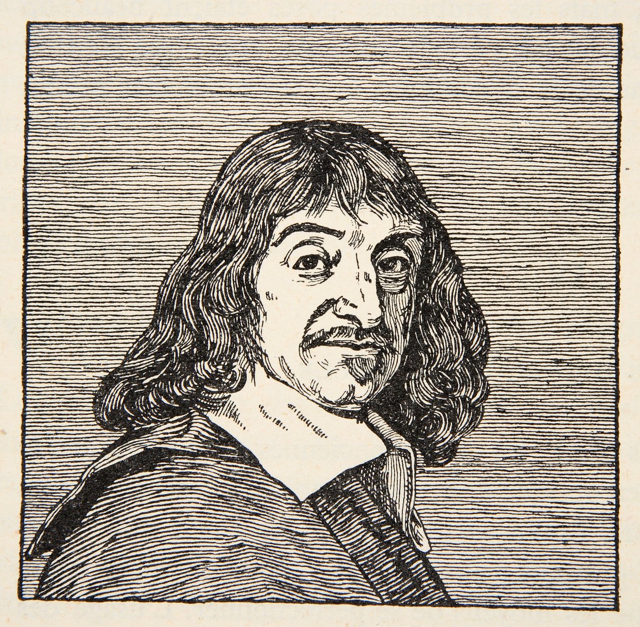 Rene Descartes, illustration from Histoire de la Nation Francaise, Sciences, Volumes I & II by French School