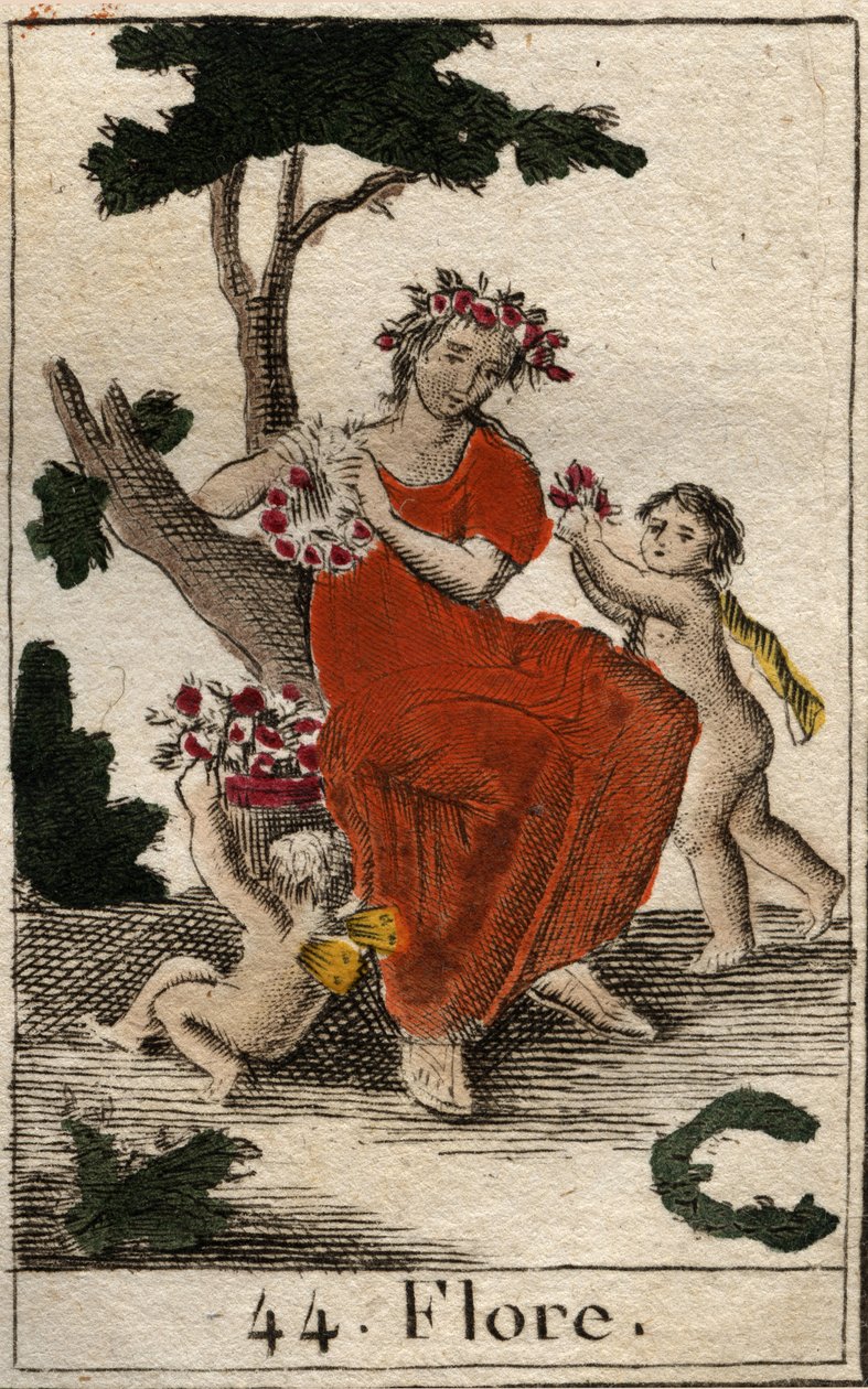 Representation of Flora, goddess of flowers and the season of spring. From 