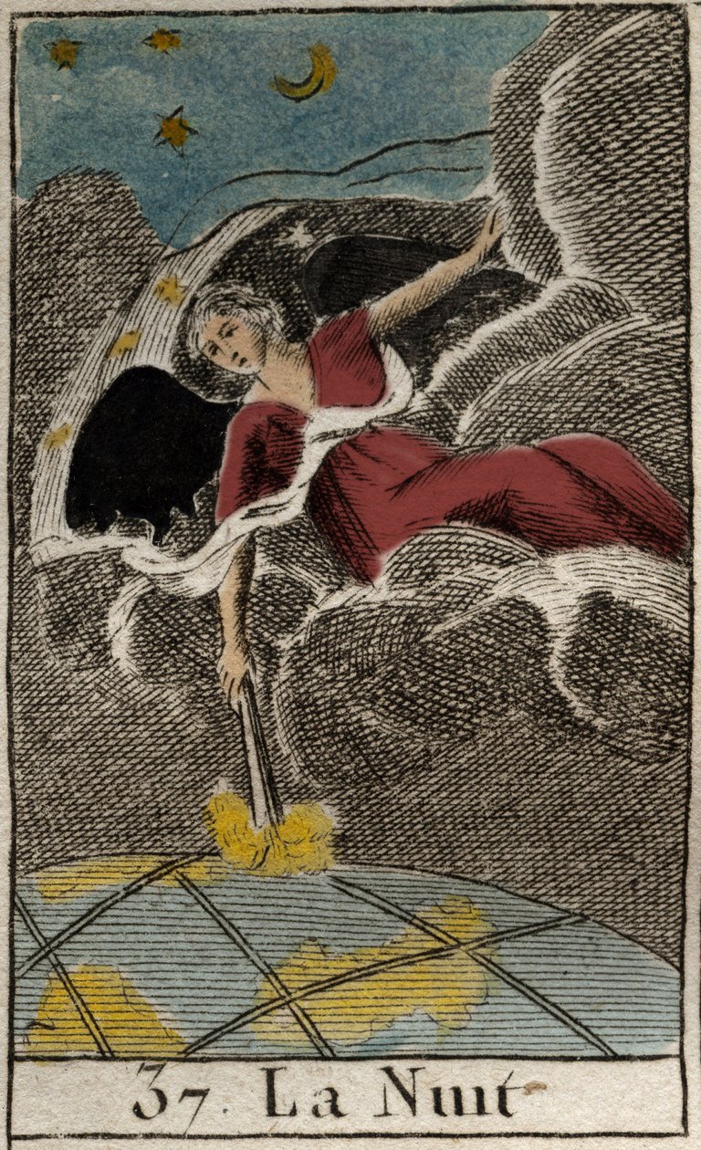 Representation of Nyx, goddess of the Night. From 