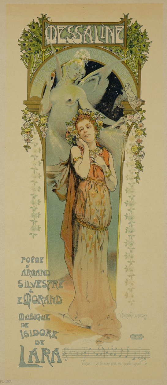 Reproduction of a Poster Advertising the Opera Messaline, Casino de Monte Carlo, 1898 by French School