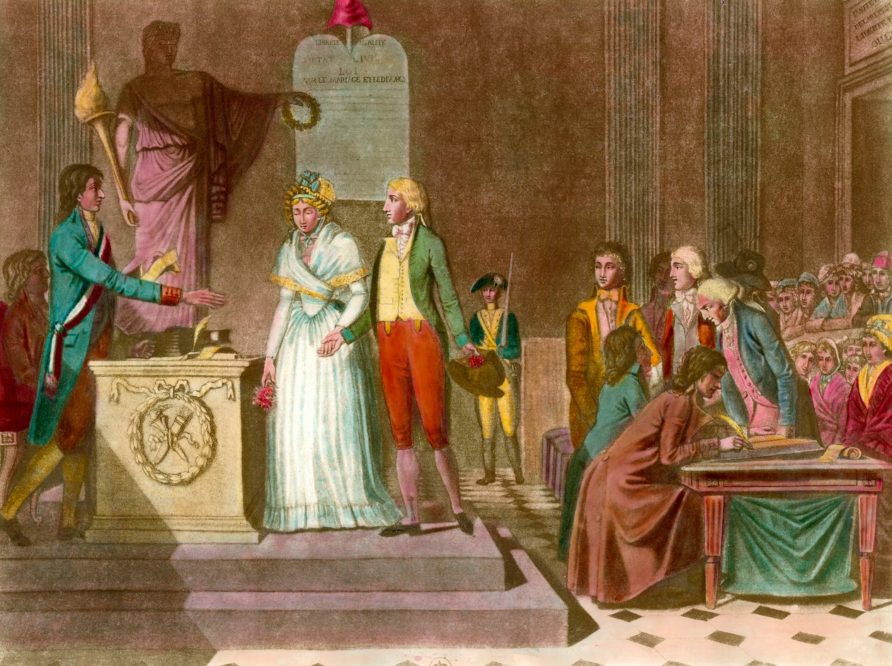 Republican wedding by French School