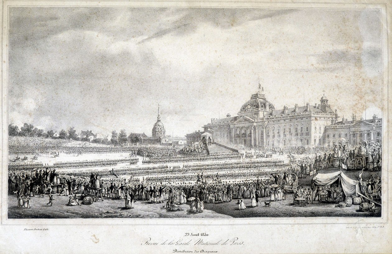 Review of the National Guard of Paris on 29/4/1830 by French School