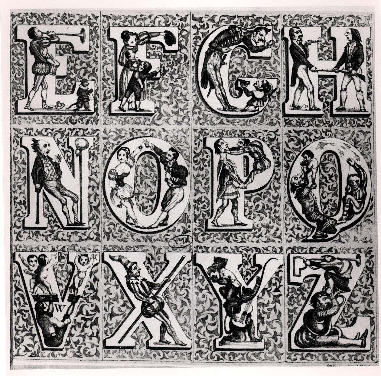 Romantic Alphabet by French School