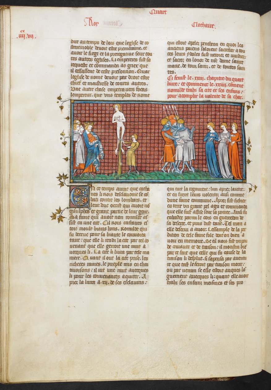 Royal MS 16 G. VI, Death of Romhilda, Romhilda