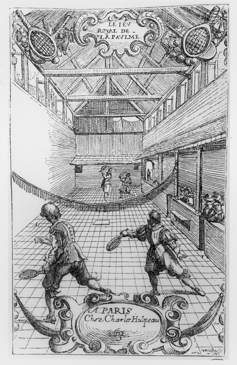 Royal Tennis, Frontispiece from Jeu Royal de la Paume, 1632 by French School