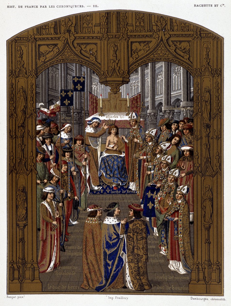 Coronation of Charles VI - in Les Chroniqueurs de l