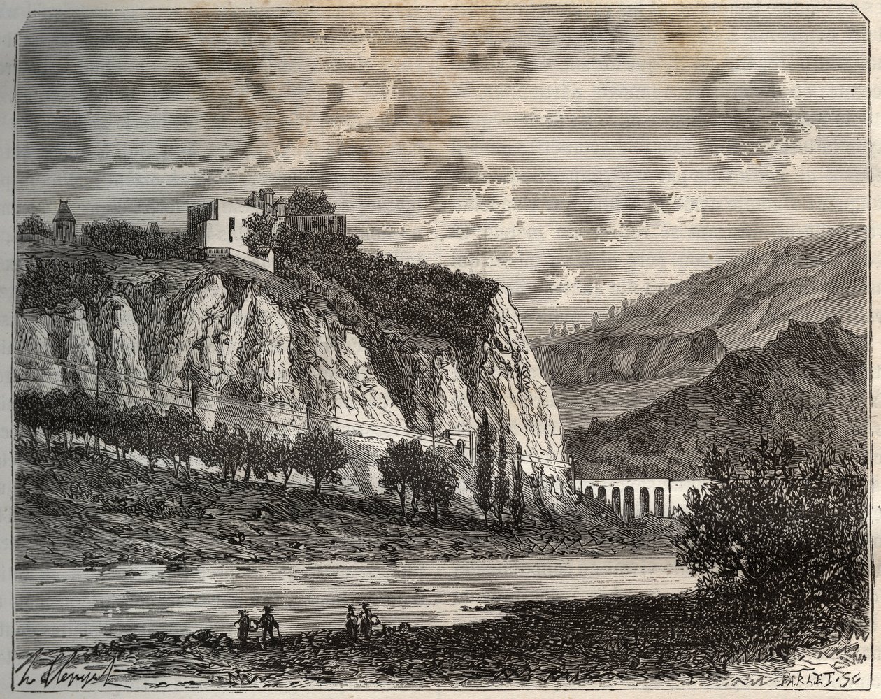 Saint-Paul-en-Cornillon - Loire, in the Rhone-Alpes region - engraving in La France illustree: geography, history, statistical administration by V.-A. Malt-Brown by French School