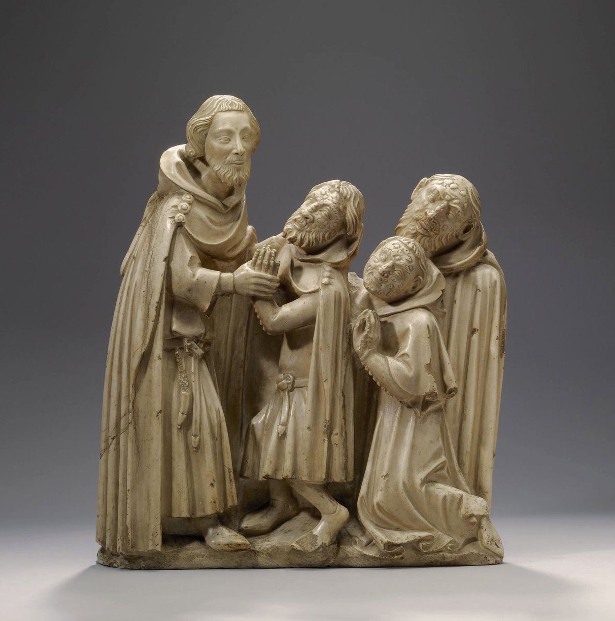 Saint Elzear of Sabran Healing Three Lepers by French School
