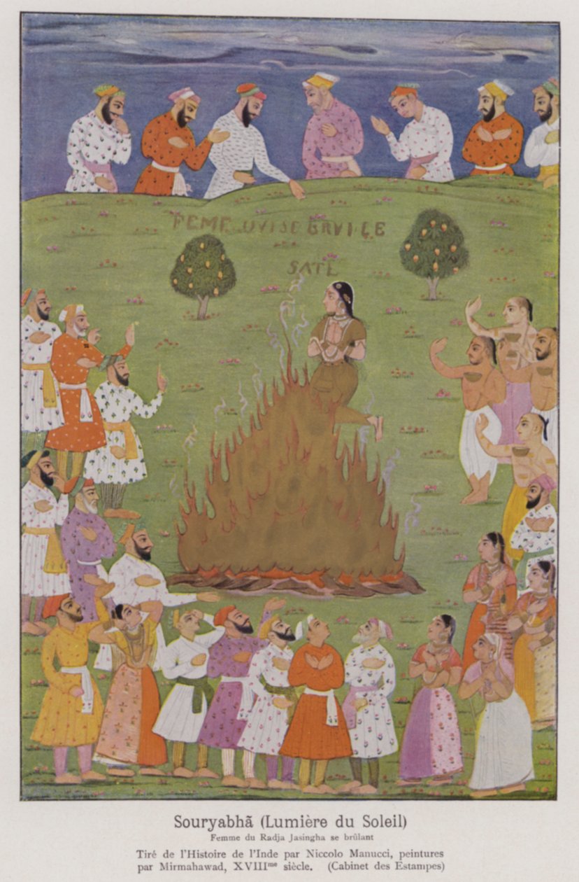 Sati, the Tradition of a Widow Immolating Herself on Her Husband