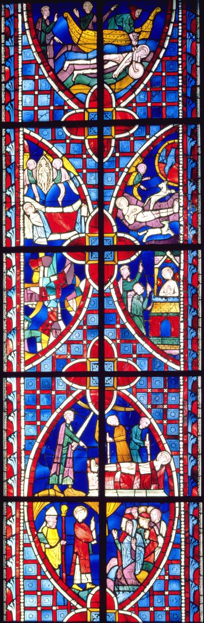 Scene from the life of St. Vincent, 1245-7 by French School