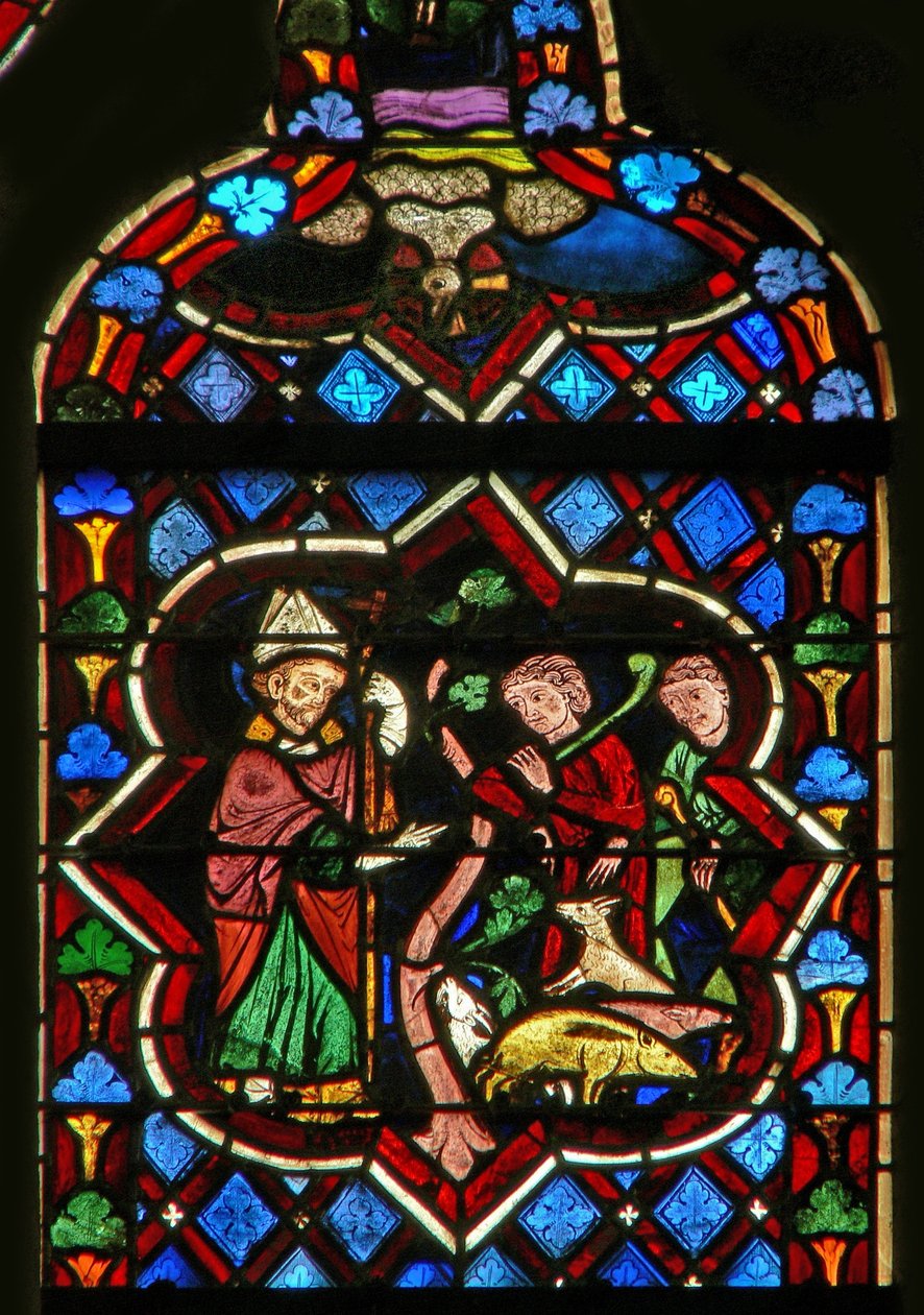 Scene depicting St Samson changes pigs into goats by French School