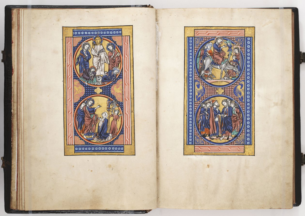 Scenes from the Life of Christ, illustration from the Lewis Psalter, c.1225-50 by French School