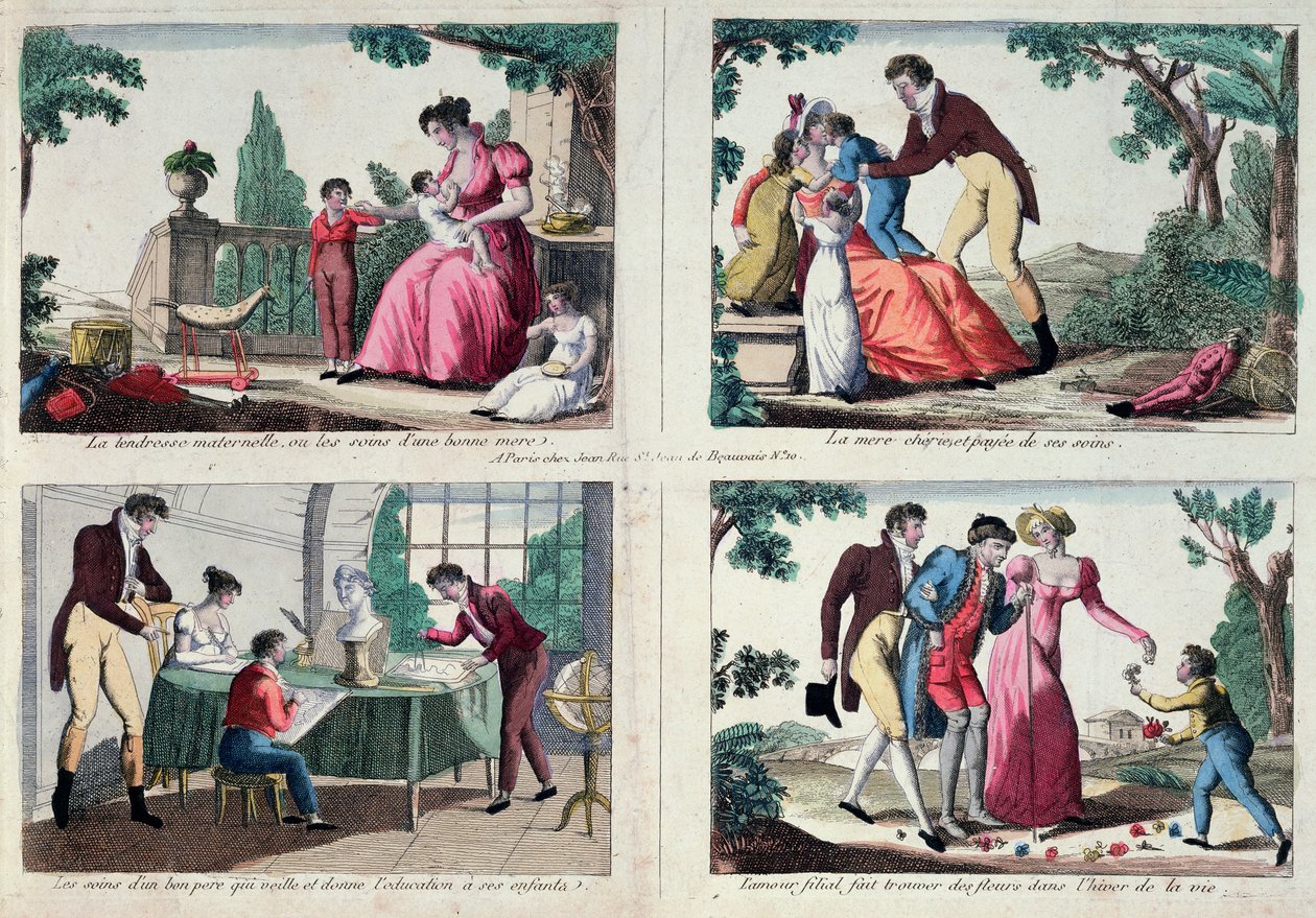 Scenes of Family Life by French School