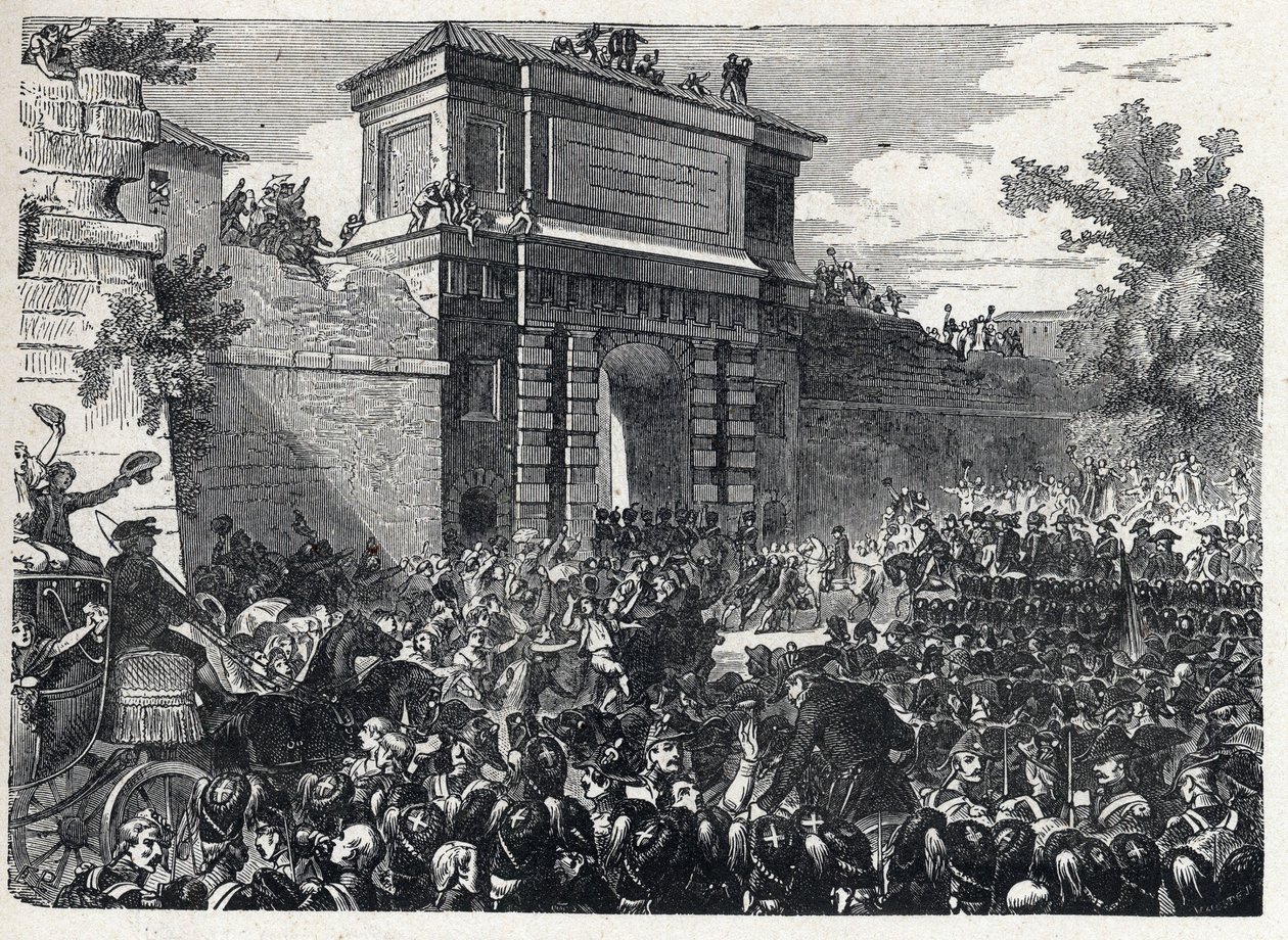 Second coalition: the Battle of Hohenlinden (near Munich, Germany) on 12 Frimaire year IX (3 December 1800) between the French troops of General Jean Victor Moreau and the Austrian and Bavarian forces commanded by Archduke Jean Baptiste by French School