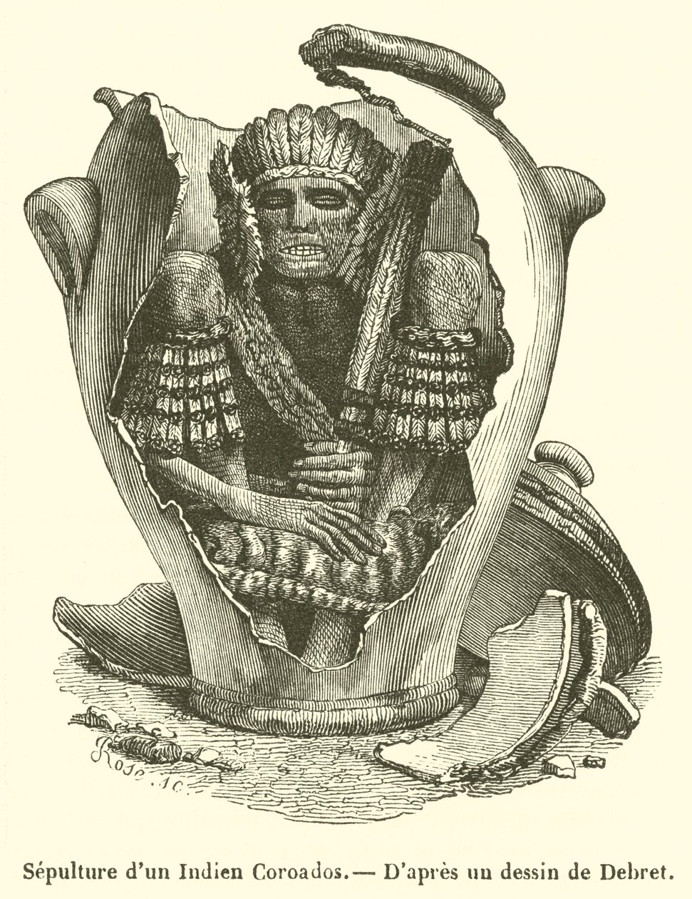 Burial of a Coroados Indian by French School