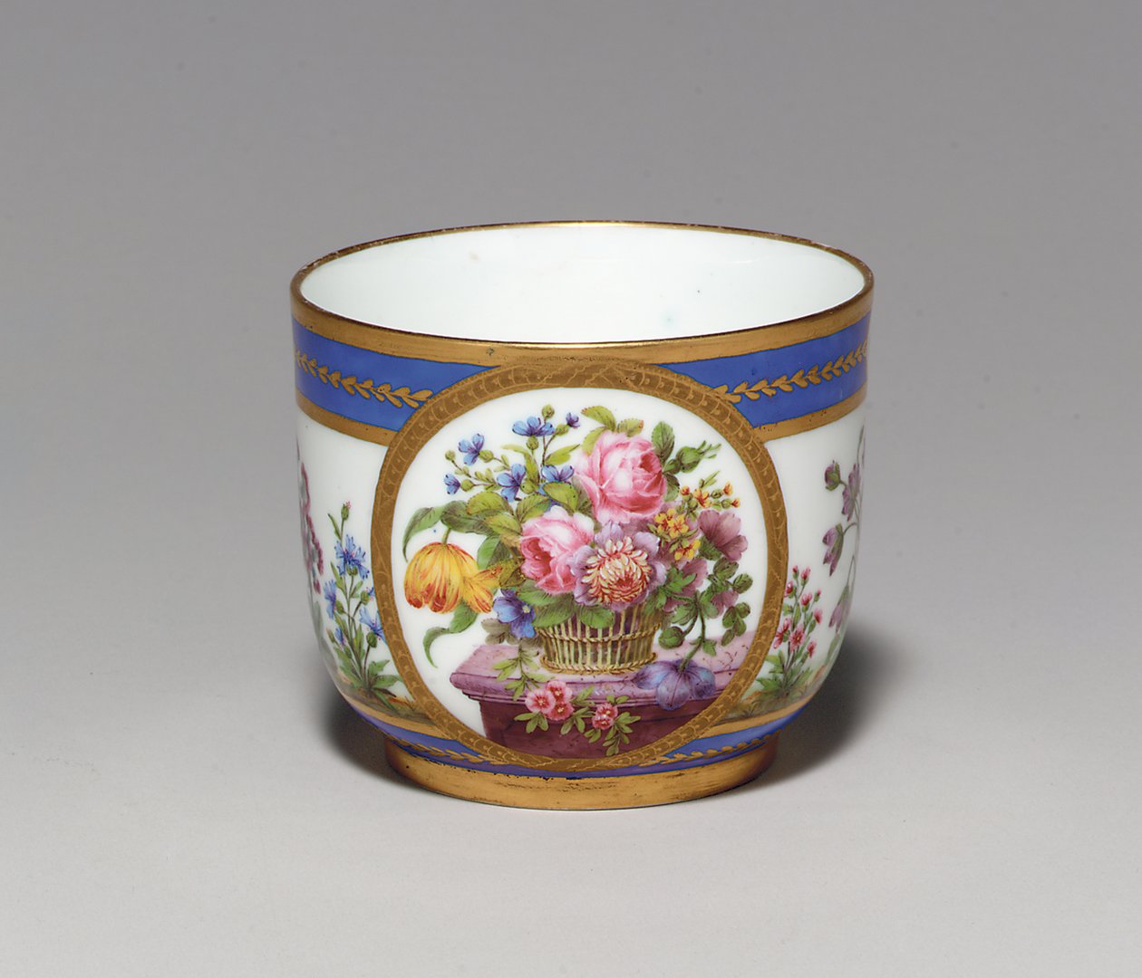 Sevres Beau Bleu Sugar Bowl by French School