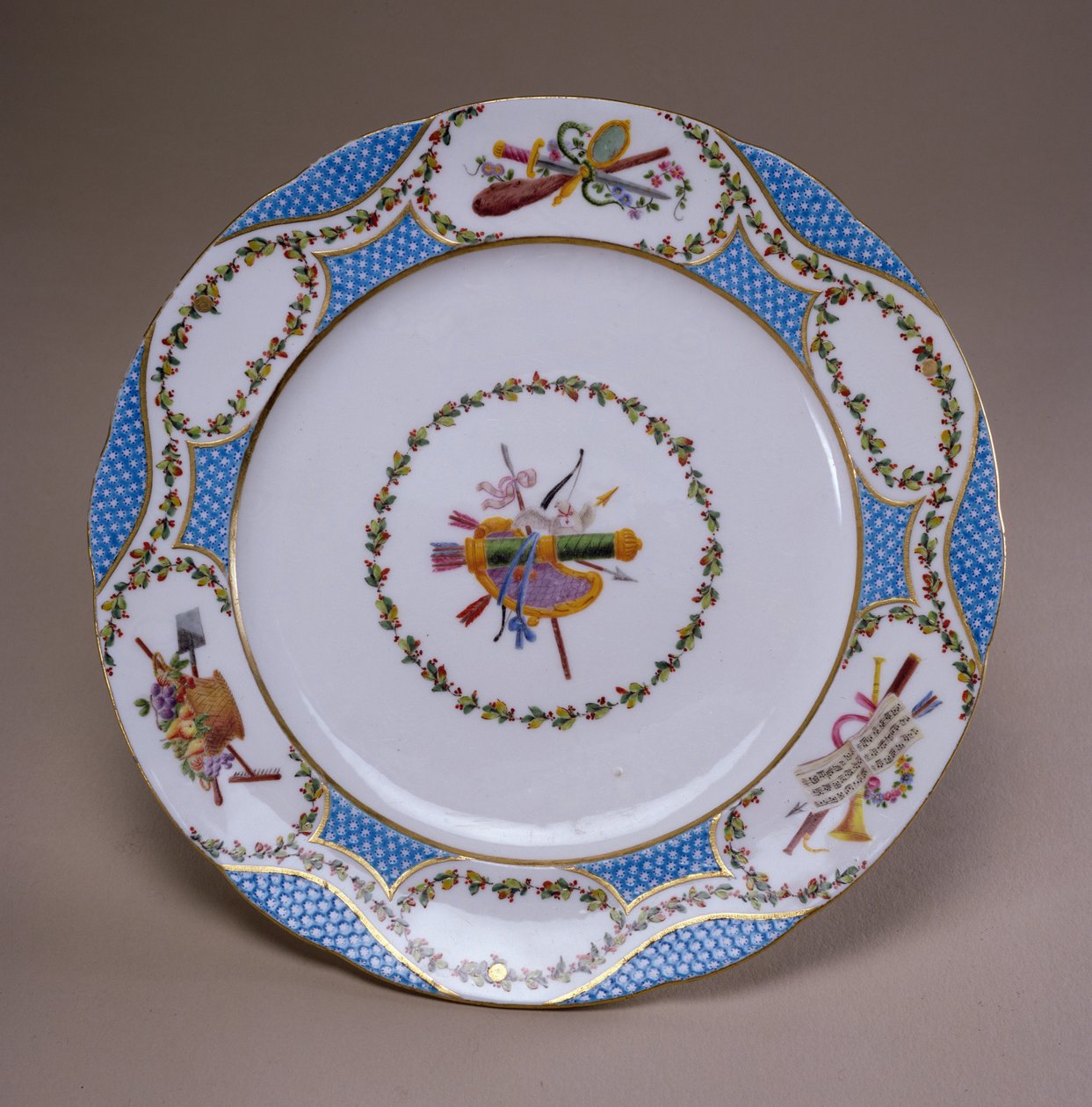 Sevres dessert service plate, from the Melbourne Service, 1770 by French School