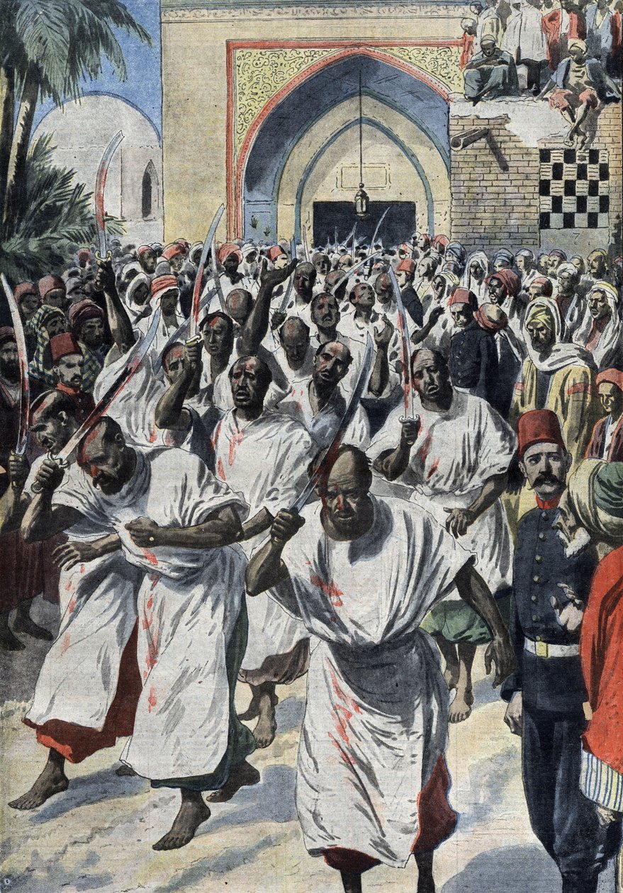 Shiite Muslims in Pilgrimage at Karbala, Iraq by French School