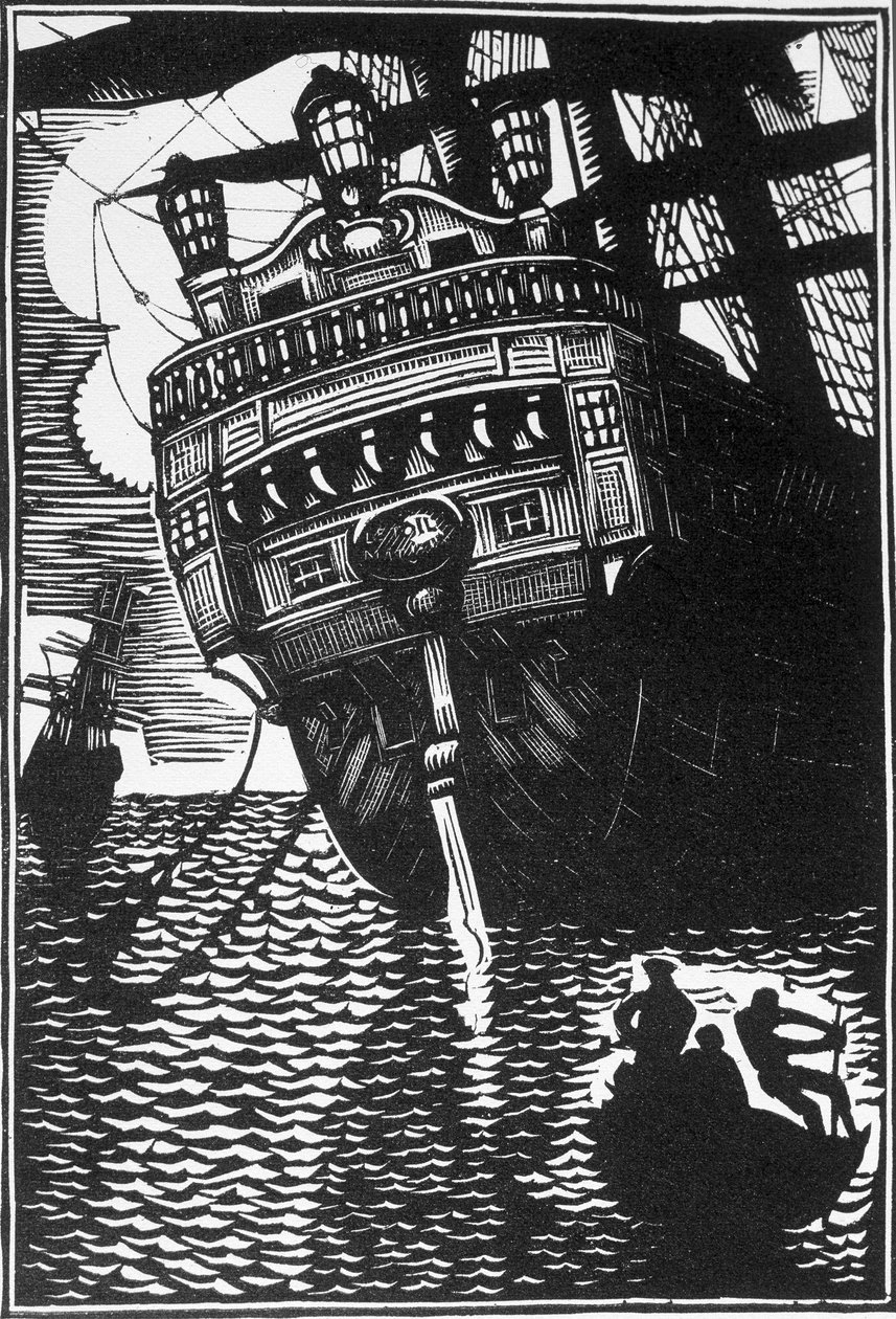 Ship. Illustration of the Novel 