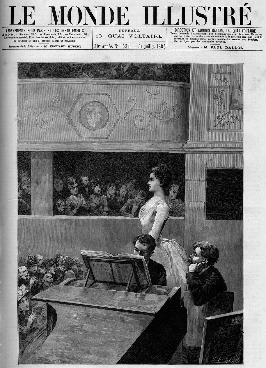Singing competition at the Conservatoire de musique de Paris. by French School