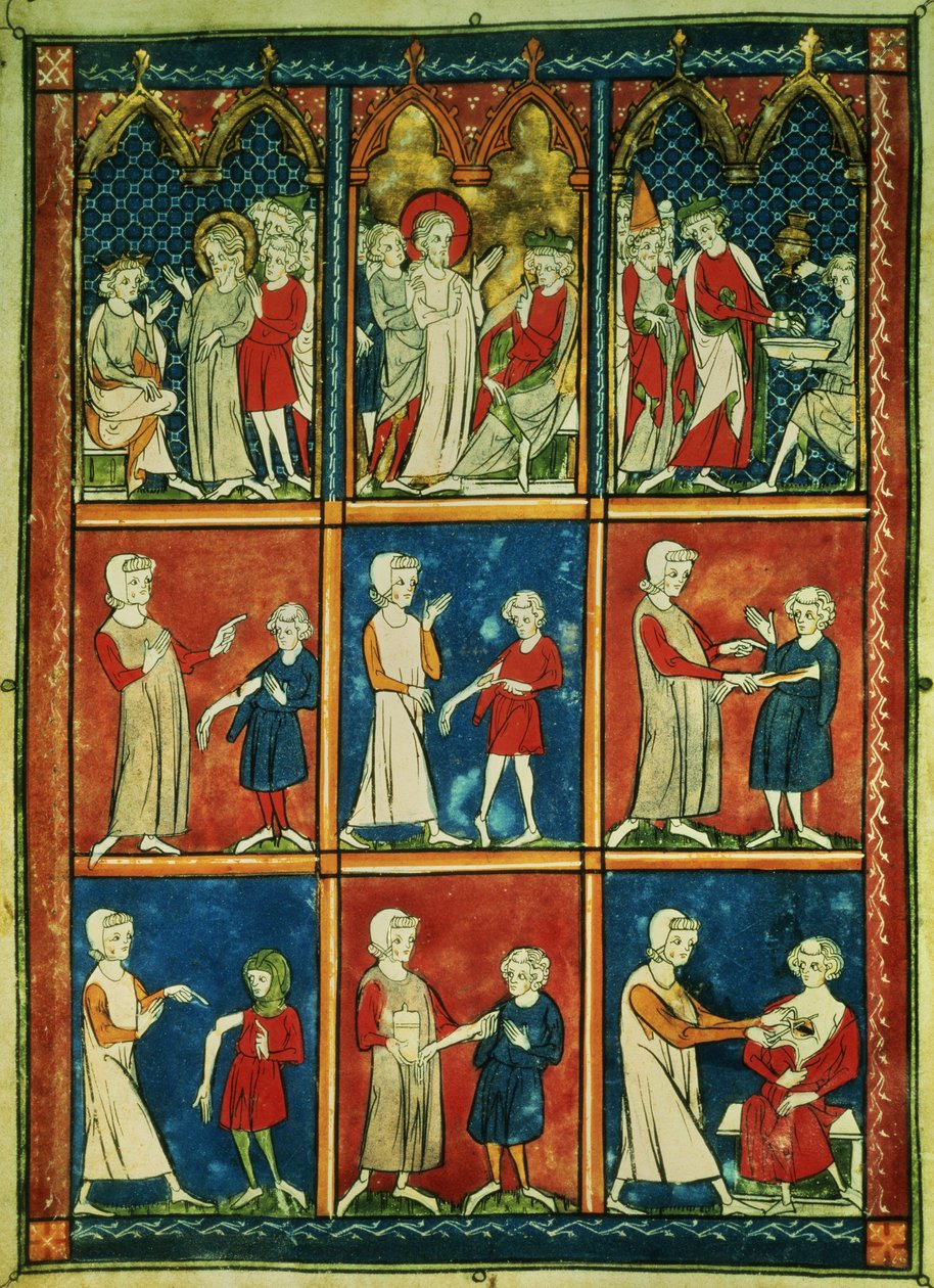 Various medical ailments and biblical scenes, from 