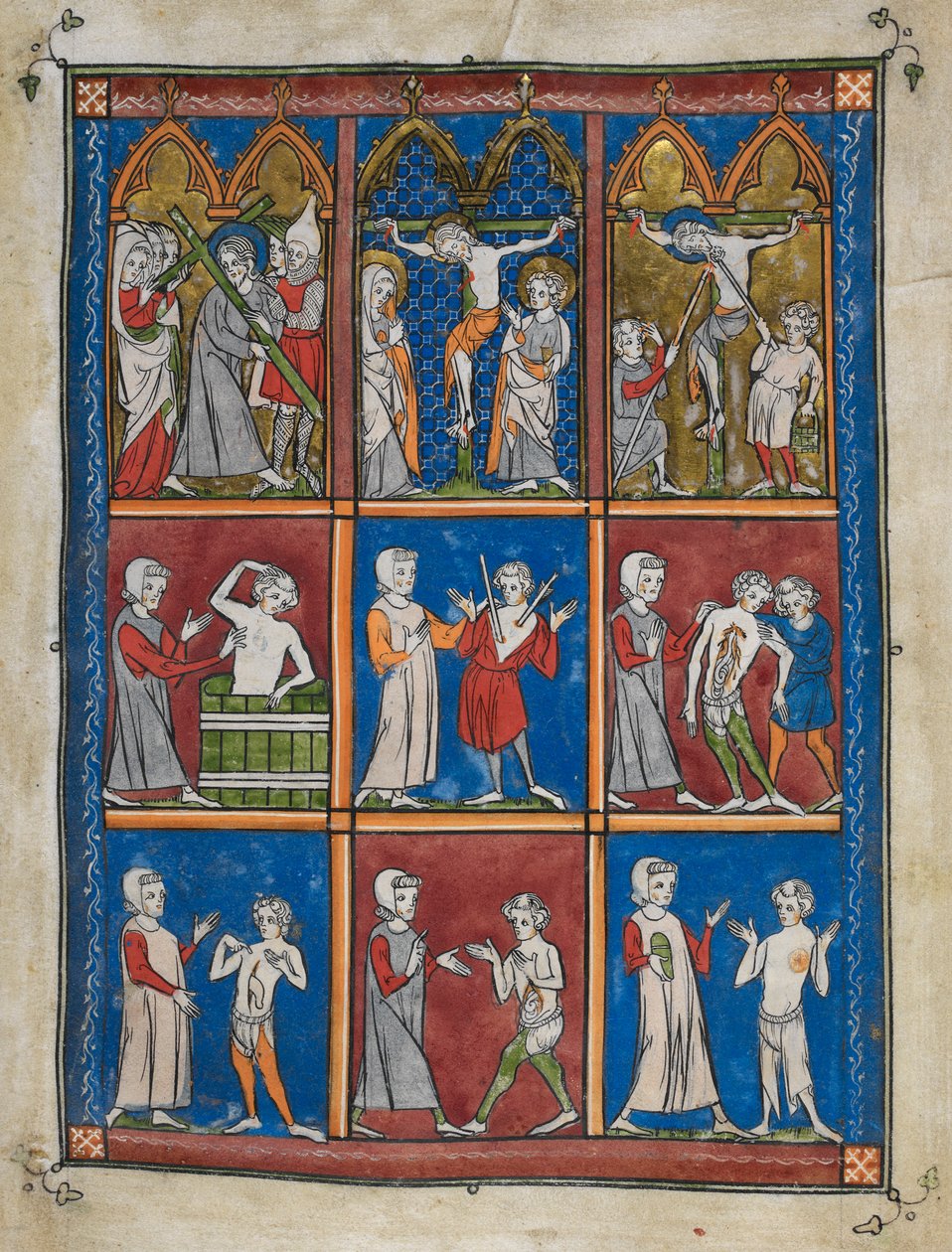The Chirurgia: Nine Miniatures Showing Biblical and Medical Scenes by French School
