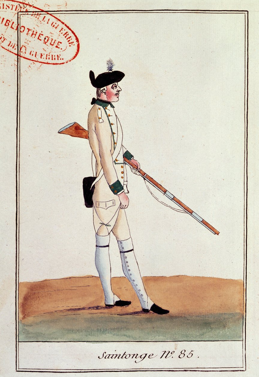 Soldier of the 85th Regiment de Saintonge, c.1780 by French School