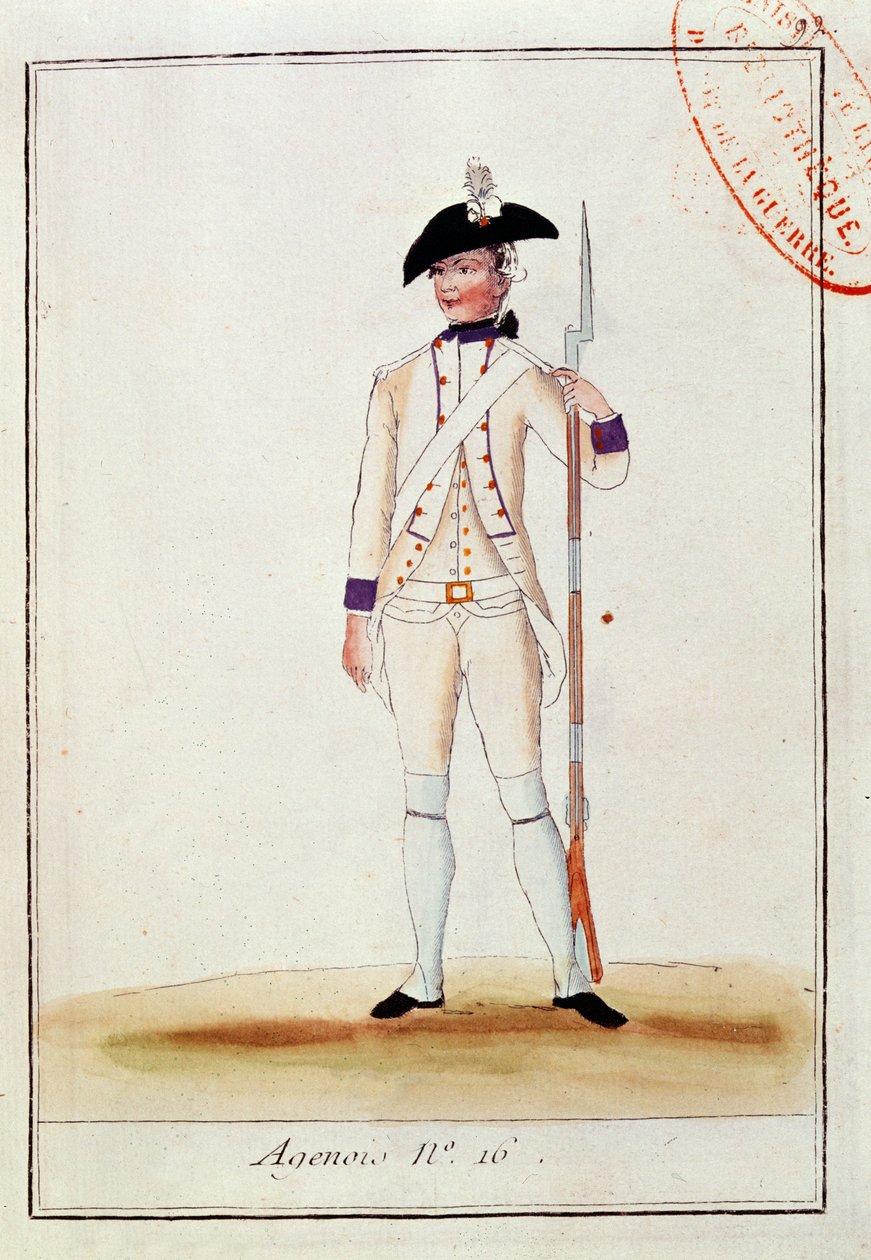 Soldier of the French Agenois Infantry Regiment, c.1780 by French School