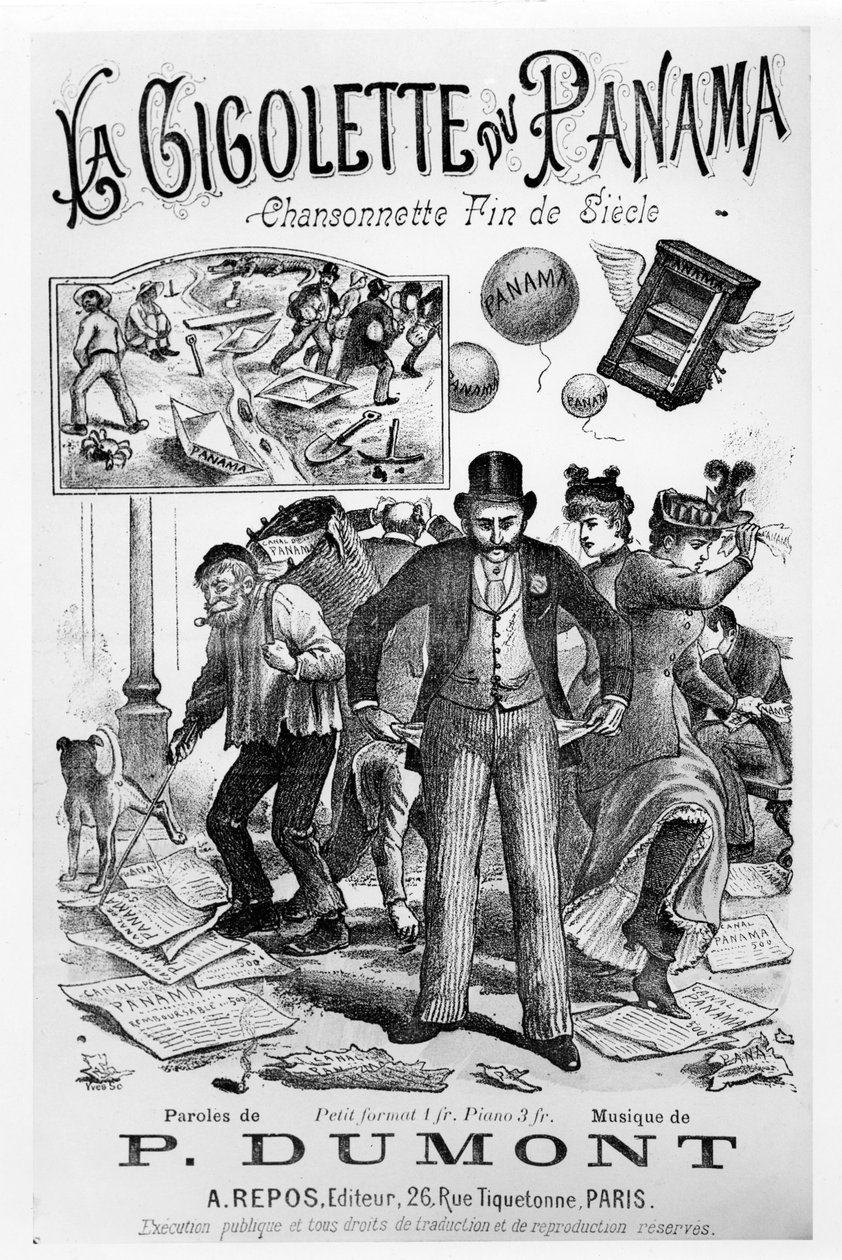 Songsheet for La Gigolette du Panama related to the Panama Affair by French School