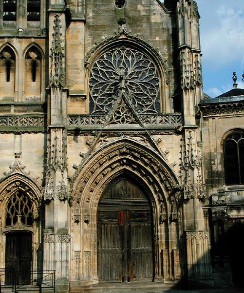 South portal of the west facade (South Door) by French School