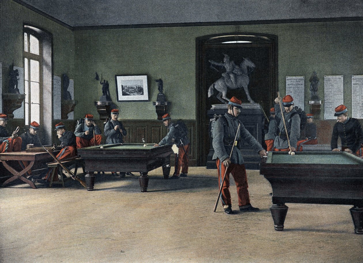 Special military school of Saint-Cyr, interior service: Games room by French School