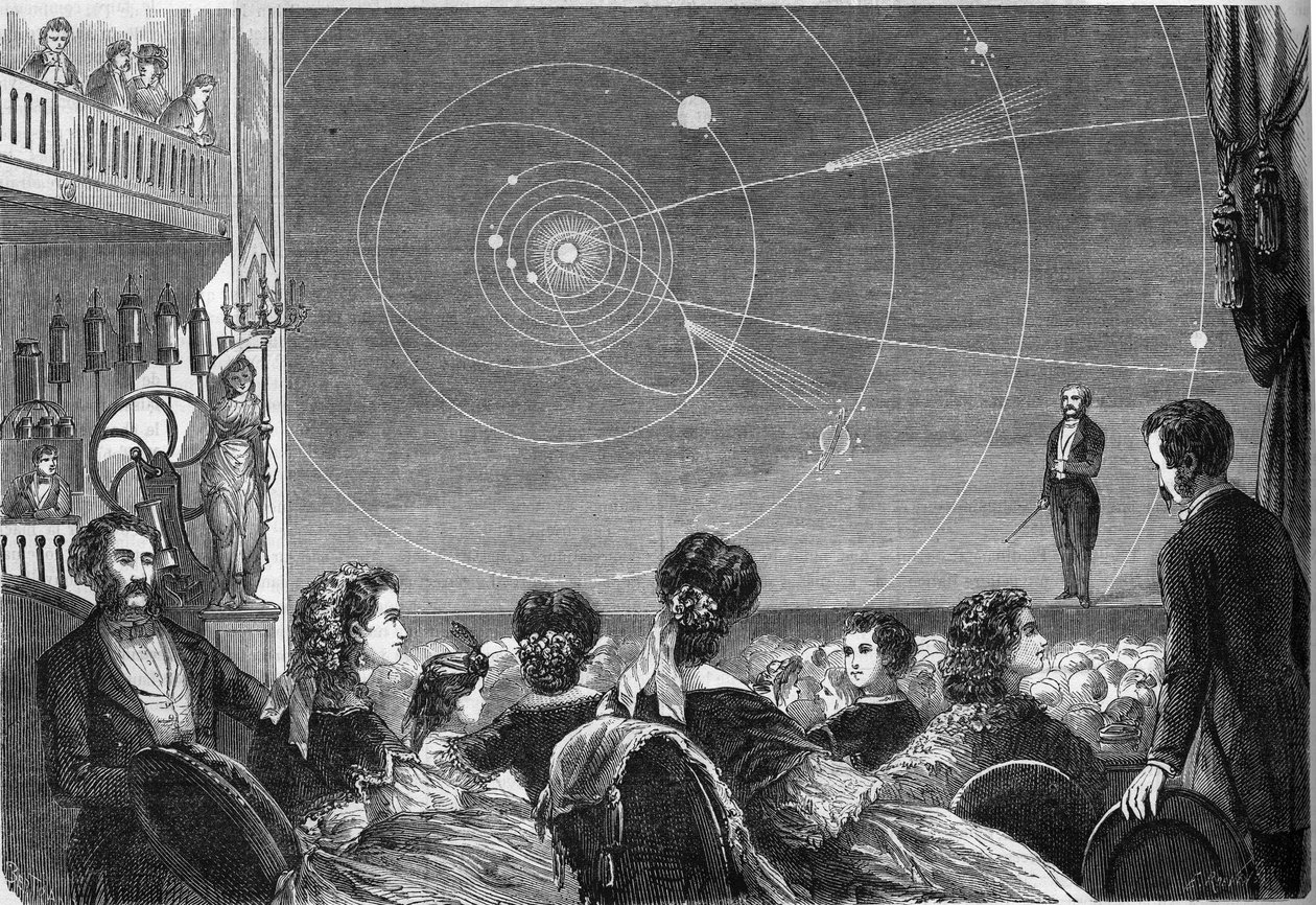 Astronomy show at the Robin Theatre in Paris by Henri Robin by French School