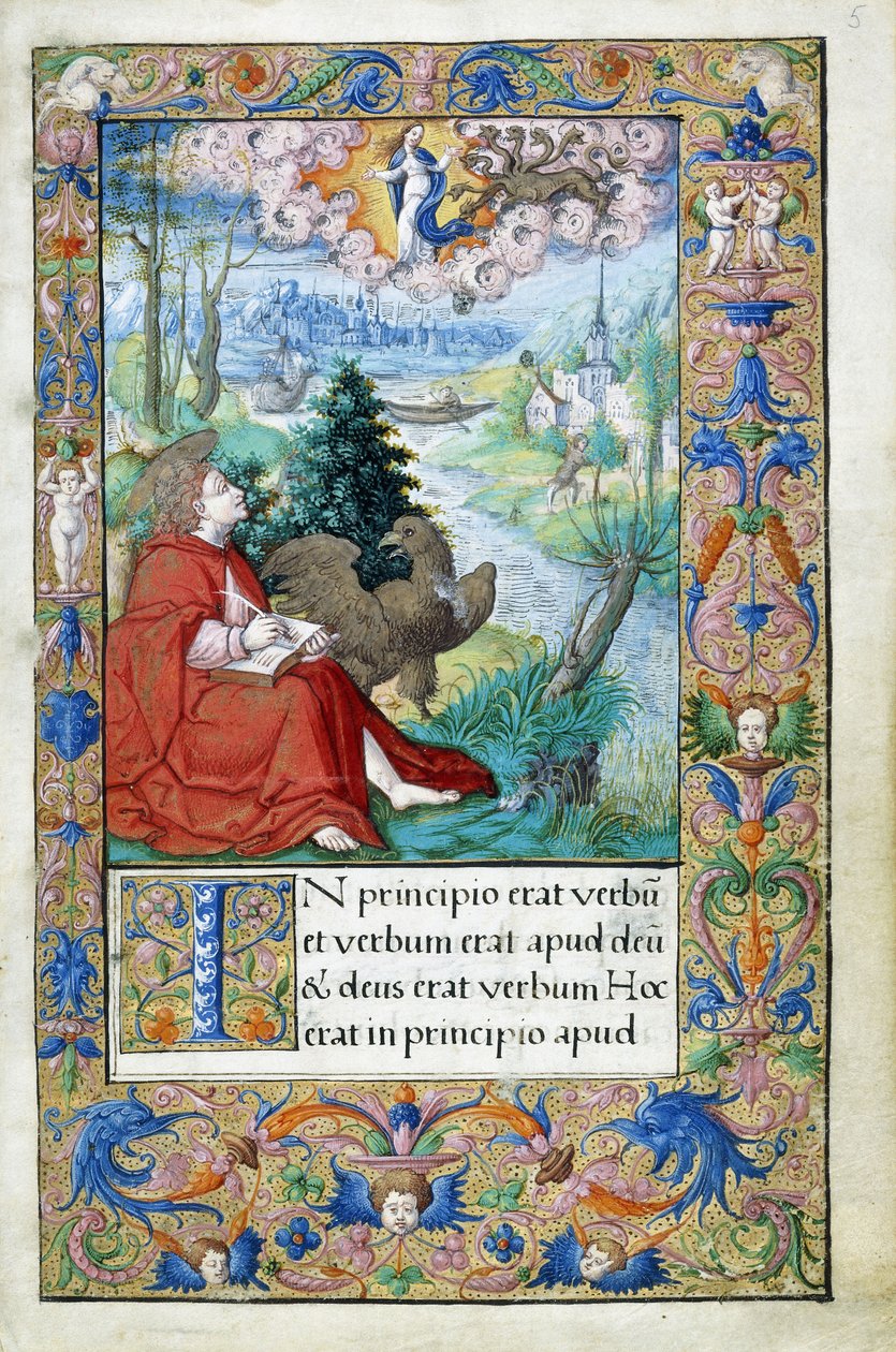 St. John of Patmos, from a Book of Hours Made for Francois I, c.1532-1540 by French School