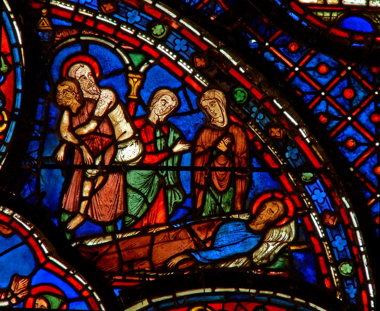 St Anthony carried to his hermitage by French School