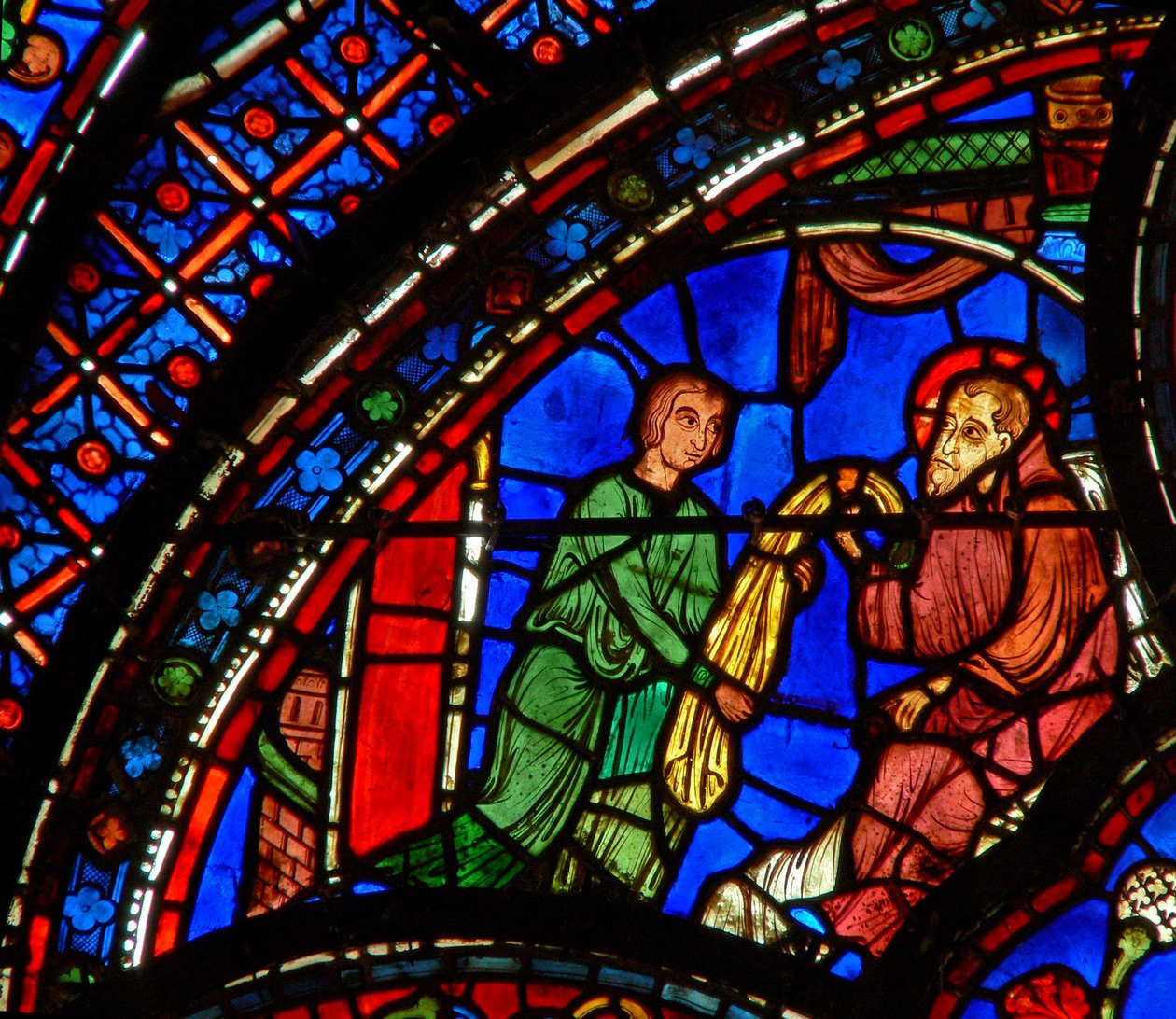 St Anthony gives his cloak to a disciple by French School