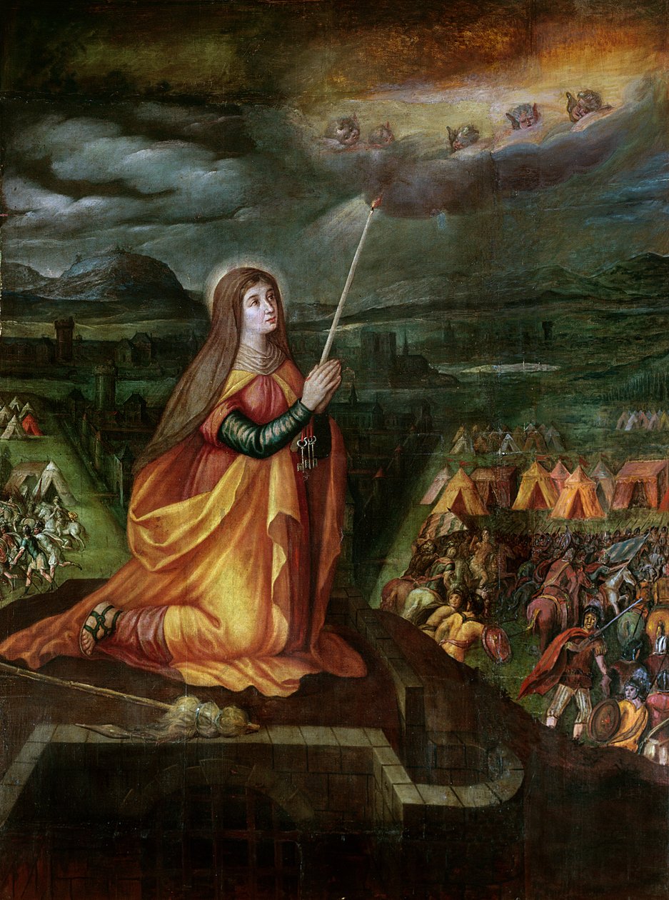 St. Genevieve Praying to Avert the Coming of Attila and his Huns by French School