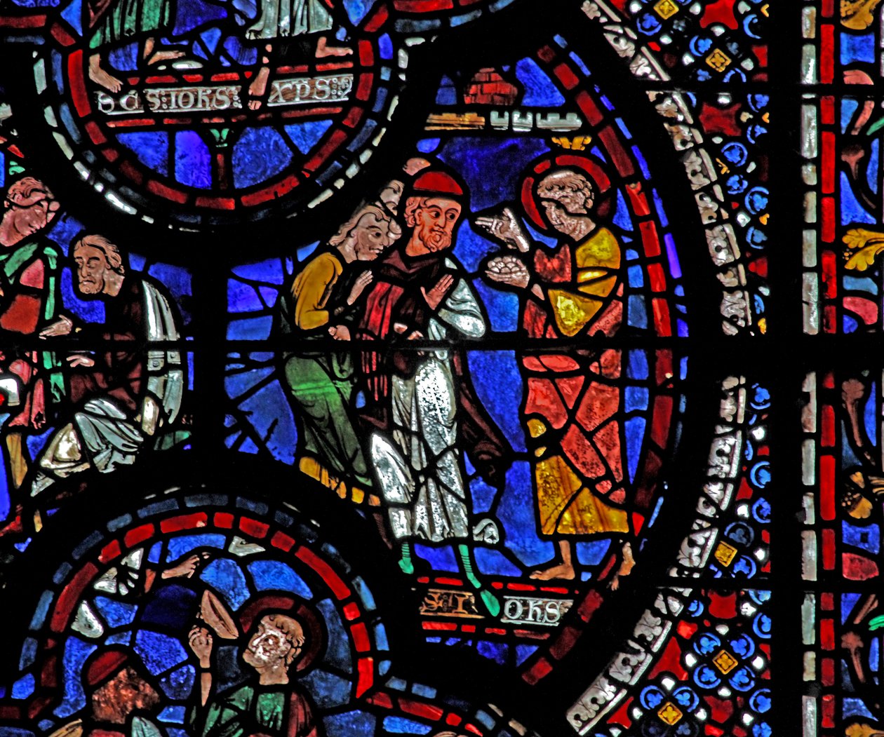 St John Window: He Repairs Broken Gems by French School