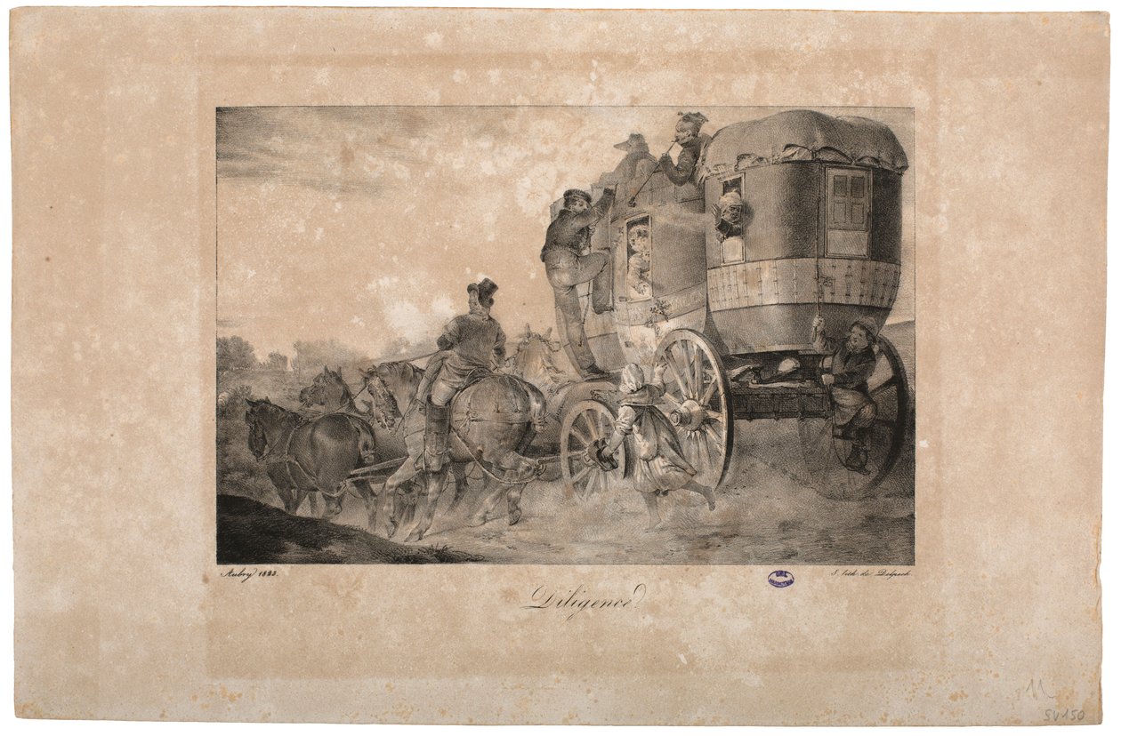 Stagecoach, 1823 by French School