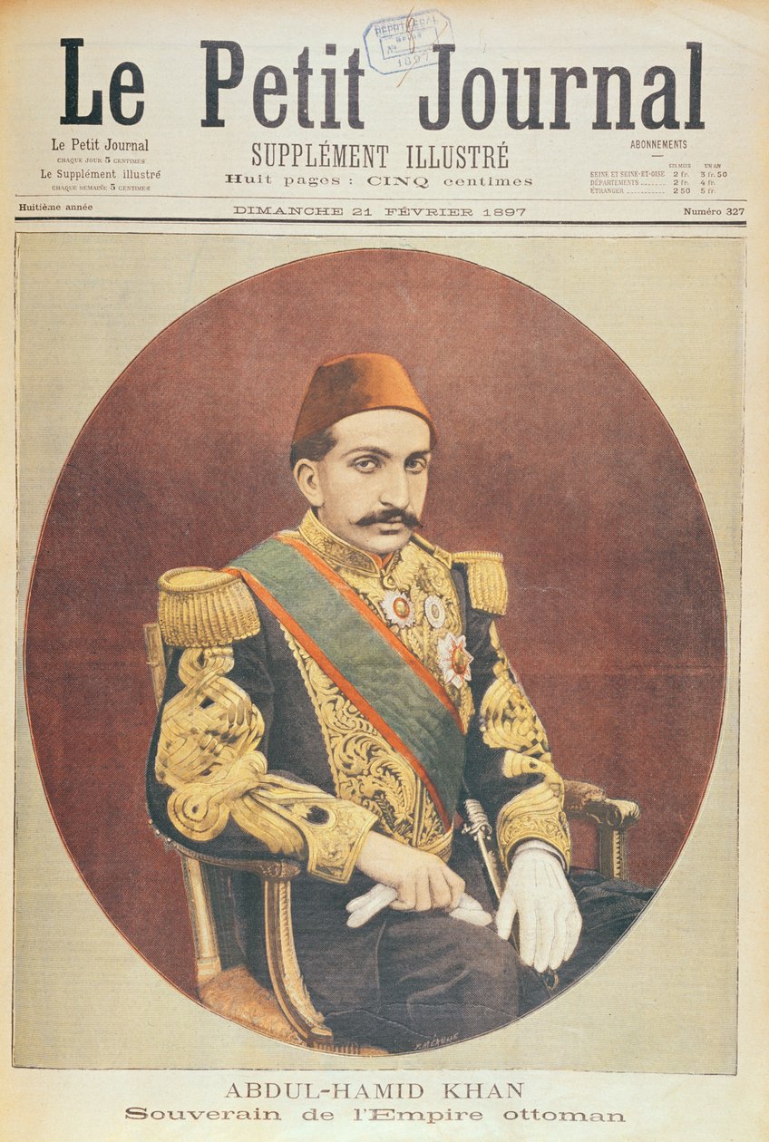 Sultan Abd al-Hamid Khan II (1842-1918) Sovereign of the Ottoman Empire, from Le Petit Journal, 21st February 1897 by French School