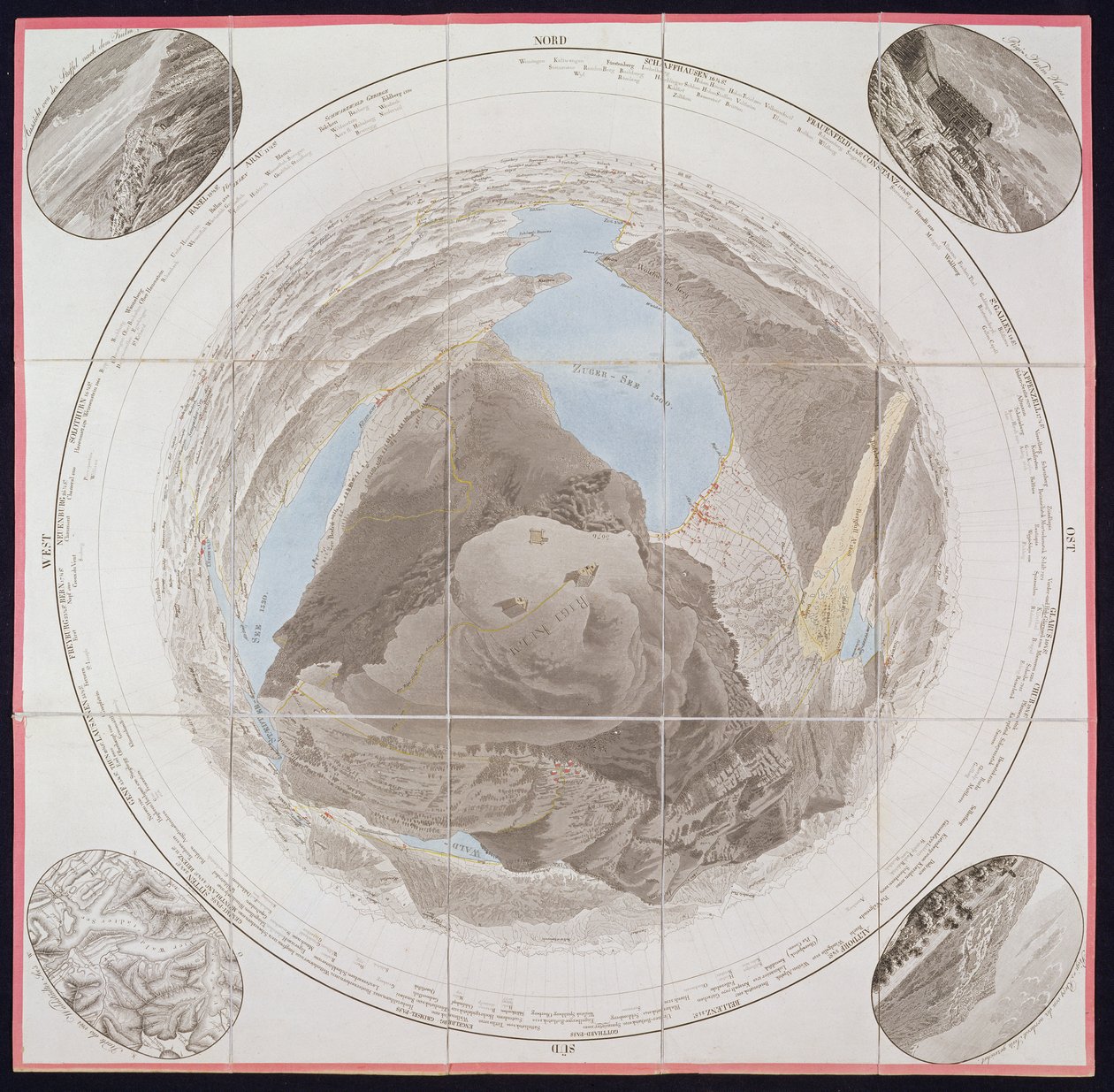 Summit of Kulm, Mont Rigi, from Guide des Voyageurs sur le Mont Rigi, by Col. Pfyffer de Wyer, published 1823 by French School