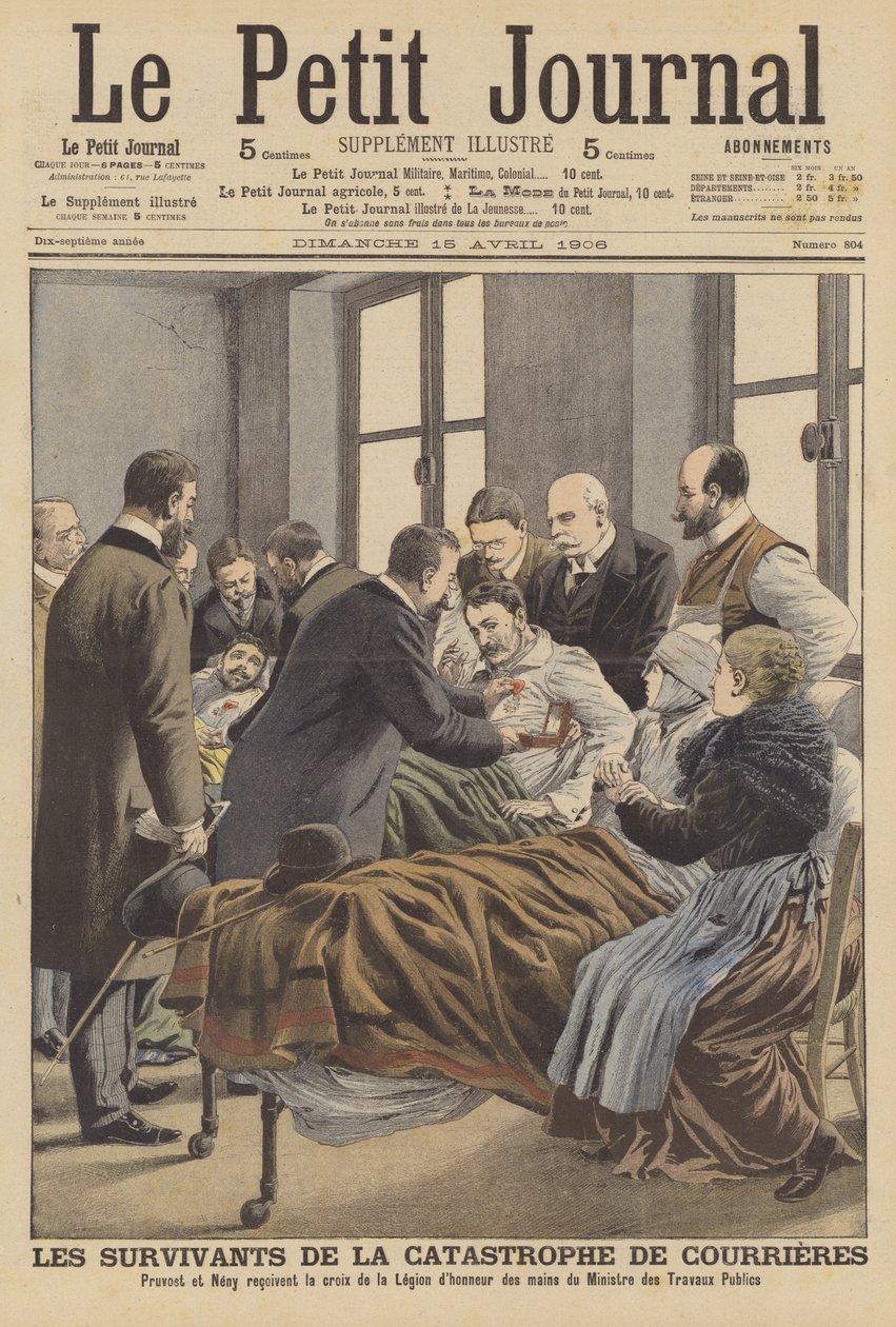 Survivors of the Courrieres mine disaster by French School