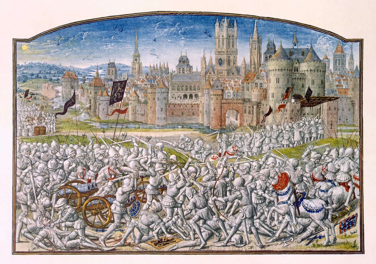 Victory of the Inhabitants of Ghent Led by Philipp van Artevelde Before Bruges in 1381 by French School