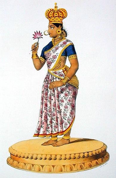 Tchitralekha wife of Kouvera, engraved by C. de Motte by French School